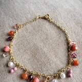 ローズ&珊瑚カラーブレスレット