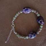 天然石×ガラスビーズブレスレット
