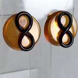 べっ甲リメイクイヤリング『８』　E1-50929