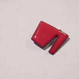 かけらブローチ　七宝/赤