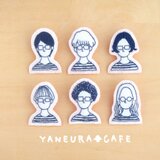 メガネ男子の刺繍ブローチ(E)の画像