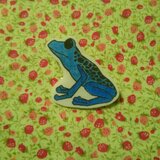 コバルトヤドクガエルブローチ