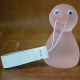 革フィンガーストラップ 金具無し　白白白