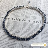 純銀＆スワロフスキーのチョーカー／ネックレス