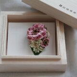 スモークピンクの片耳ピアス（フェイク）