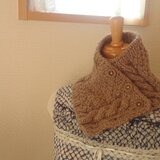 ＊　あたたかいネックウォーマー（ココア）＊