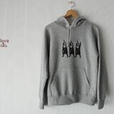 サーカスマレー熊　プルパーカー　杢グレー