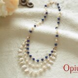 ラピスラズリとパールのネックレス