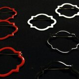 七宝焼のブローチ 黒