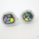 #イロカラ刺繍イヤリング ISE004