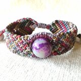 チャロアイトのマクラメブレスレット bra028