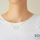 ほっそり水引ネックレス「MARU」