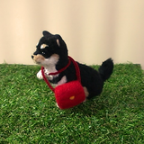 羊毛フェルトの黒柴　一緒に連れてけわんこ