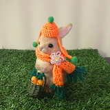 羊毛フェルトのうさぎさん　にんじんまみれの冬支度