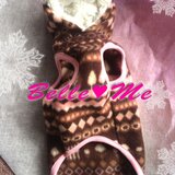 （ｵｰﾀﾞｰ可能）トナカイ柄☆フード付きジャガードニット☆犬服