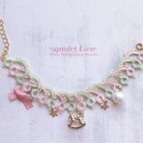 ティングレースのメルヘン金色木馬ブレスレット