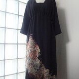 留袖リメイクのワンピース