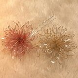 クリスタルコサージュ／髪飾り　ピンク