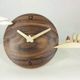 木製時計－丘の家（ブラックウォールナット）