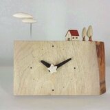 木製時計ーのほほん雲（楠）
