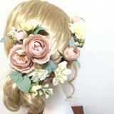 乙女色のヘッドドレス