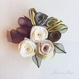 ribbon flower　teal green｜05