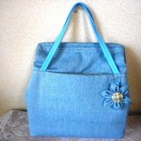 デニムブルーブルー　カパッと開くワイヤー口金