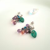 ぶどうピアス シルバー925 shining grape earrings【ESMÉ】