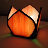 キャンドルホルダー・花（オレンジ）