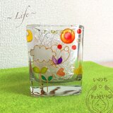 キャンドルホルダー　☆ いのち ☆　スクエア形