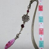 ミニブックマーカー(桃色羽モチーフ)