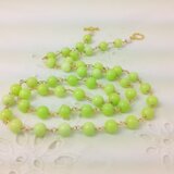 レモンクリソプレーズのネックレス