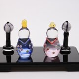 ガラス雛 親王飾り　ミニ