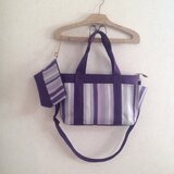 Co様ご予約分A4対応イタリア製ストライプの4つポケットトート