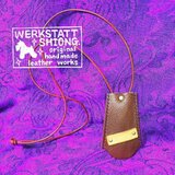 鍵１本だけケース(焦茶×英字プリント)