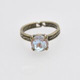 PRICE DOWN ヴィンテージサフィレットリング　ラウンドカット　金古美