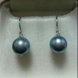 あこや本真珠  黒真珠ピアス