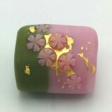 桜の帯留　艶消し