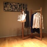 折りたたみハンガーラック　/ コートハンガー　楢（ナラ・オーク）無垢材の画像