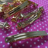 ゴールドバレッタパーツ金具8cm50個