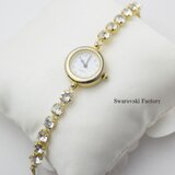 クリスタルminiスワロフスキーブレスレットウォッチ　