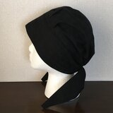 医療用帽子 ターバンキャップ〜ブラックフォーマル