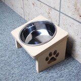 猫用　食器台 S　肉球デザイン