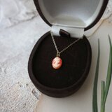 ヴィンテージ　女性の横顔のカメオ ■ ペンダントネックレス