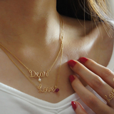 k14gfワイヤーレタードネームネックレス*名前 ゴールドフィルド 華奢 プレゼント オーダーメイド ネームアクセサリー