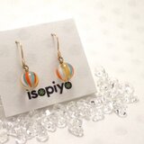 GLASS ＊ ほおずきピアス(マルチオレンジ) 【14KGF】