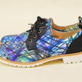 送料無料！アートなマニッシュシューズ1（ウミ）