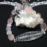 クリスタル龍眼天珠ブレスレット☆