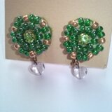 ビーズ刺繍イヤリング