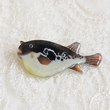 ふぐのピンブローチ／若冲模写絵描きの手描き